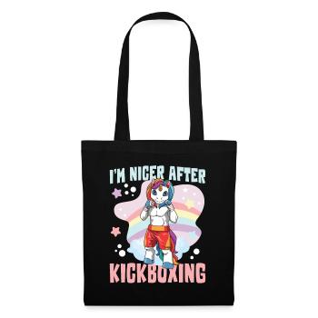 I'm Niver After Kickboxing Einhorn - Stoffbeutel - Schwarz - Vorne