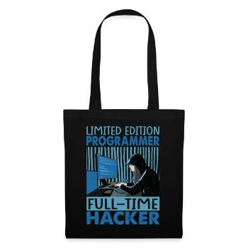 Limited Edition Programmer Full-Time Hacker - Funn - Tote Bag - black - Front
