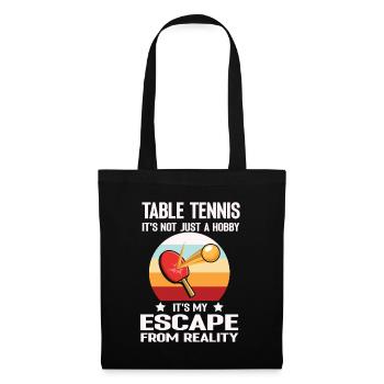 Tennis de table ce n’est pas seulement un passe-temps c’est mon escape - Sac en tissu - noir - Devant