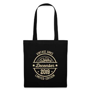 Anniversaire Vintage depuis décembre 2019 - Sac en tissu - noir - Devant