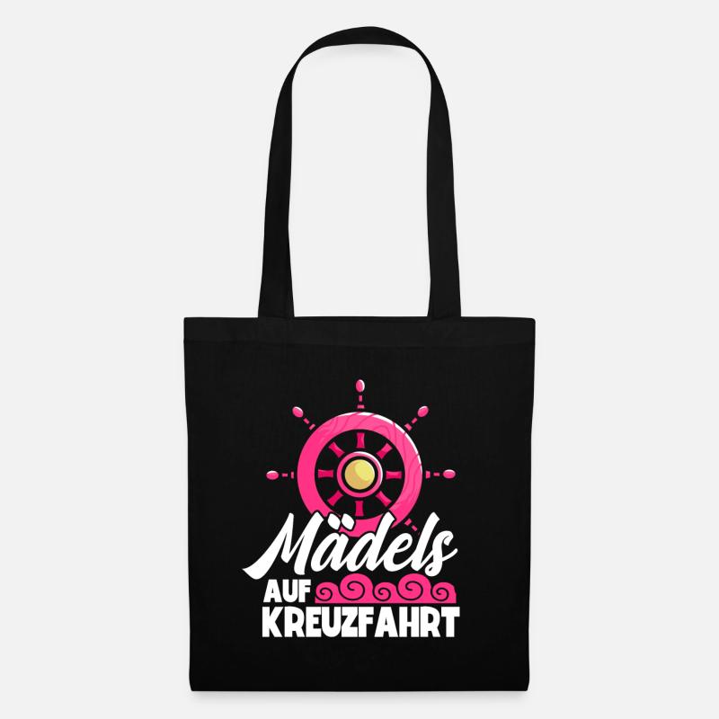 Mädchen Frauen Kreuzfahrt - Stoffbeutel - Schwarz