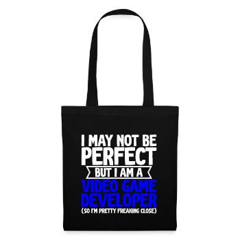 Not be perfect but i am a video game developer 2 - Tote Bag - black - Front