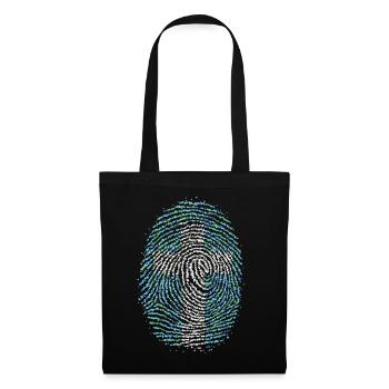 Jesus Christian Christ Fingerprint Cross - Tote Bag - black - Front
