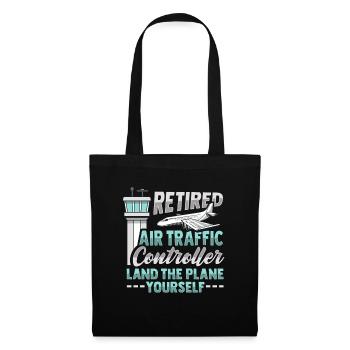 Airport tower design n retired air traffic controllers - Tote Bag - black - Front