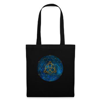 Keltischer Knoten Heilige Geometrie Spirituell - Stoffbeutel - Schwarz - Vorne