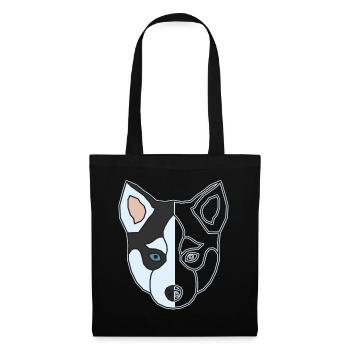 Siberian Husky Animal Motif Art Dog Print - Tote Bag - black - Front