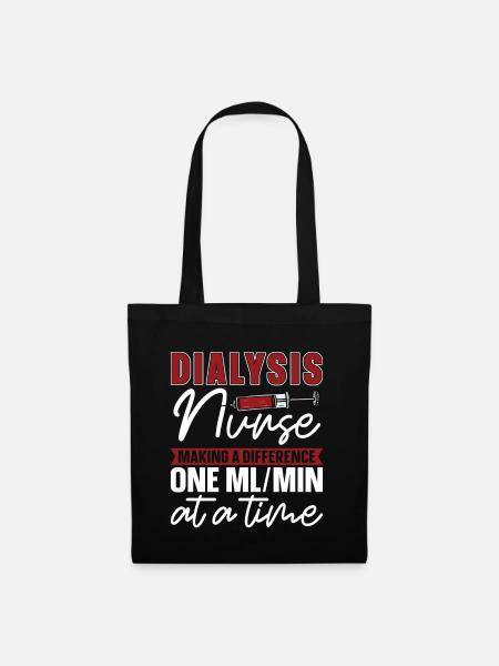 Dialyse Dialysetechniker Nephrologie Geschenk - Stoffbeutel - Schwarz