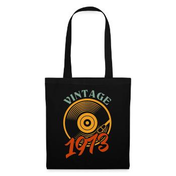 49 Geburtstag Jahrgang 1973 - Stoffbeutel - Schwarz - Vorne