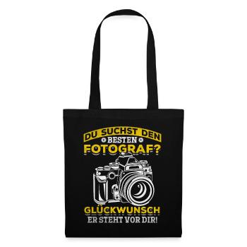 Fotografen Kamera Fotografie - Du suchst den - Stoffbeutel - Schwarz - Vorne