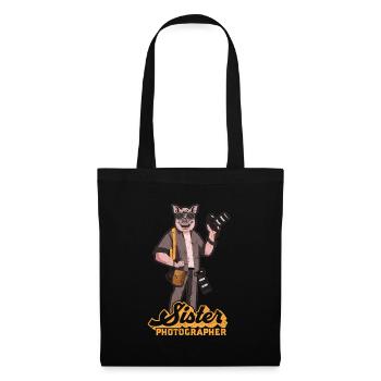 Photographie d’appareil photo Sœur Photographe - Sac en tissu - noir - Devant