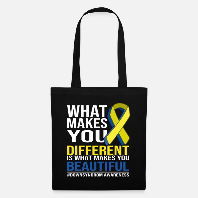 Different Beautiful Downsyndrom Awareness - Stoffbeutel - Schwarz