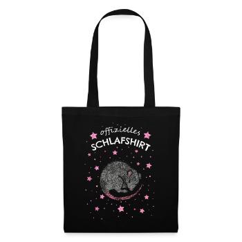 Offizielles Schlafshirt Mäusebesitzer Ratten - Stoffbeutel - Schwarz - Vorne