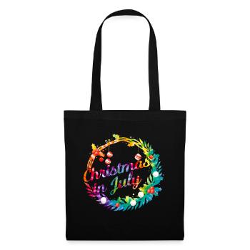 Christmas In July Wreath Door Decoration Xmas - Tote Bag - black - Front