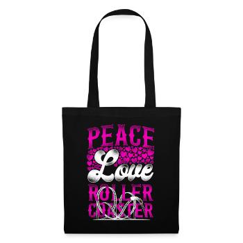 Roller Coaster Girl Vintage Peace - Stoffbeutel - Schwarz - Vorne