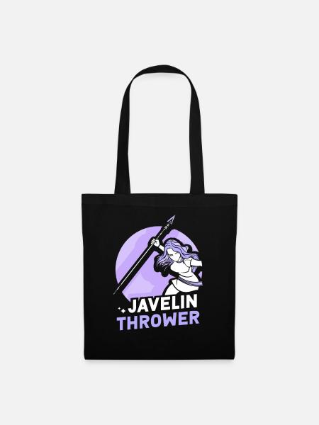 Speerwerferin Speerwurf Speerwerfer Speerwerfen - Stoffbeutel - Schwarz