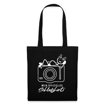Photography Mein offizieller Schlaf-Shirt- - Stoffbeutel - Schwarz - Vorne