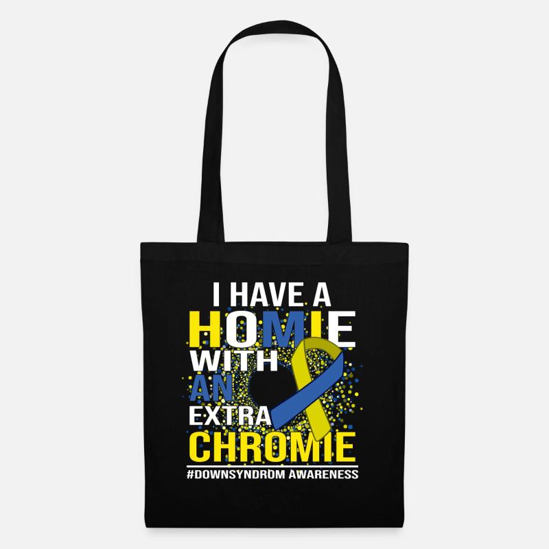 Down Syndrom Support - Down Syndrom Awareness - Stoffbeutel - Schwarz