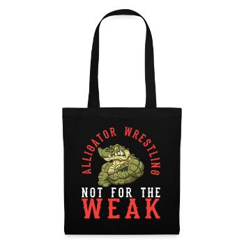 Crocodile Alligator Wrestling Reptile Cadeau - Sac en tissu - noir - Devant