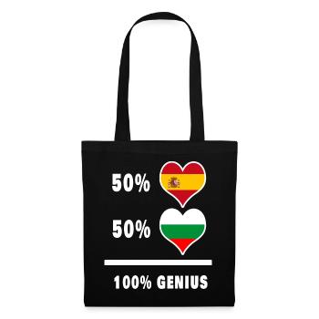 Bulgarien und Spanien genial / Geschenk - Stoffbeutel - Schwarz - Vorne