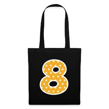 Numéro huit - Sac en tissu - noir - Devant