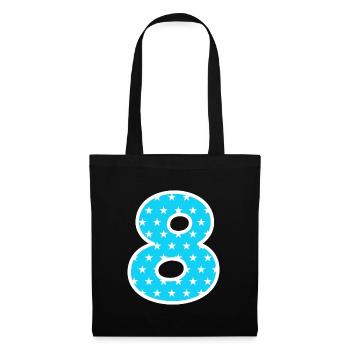 Numéro 8 - Sac en tissu - noir - Devant