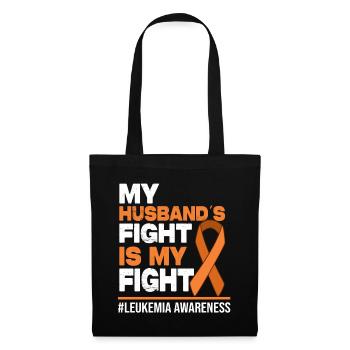 My Husbands Fight Is My Fight - Leukemia Awareness - Tote Bag - black - Front