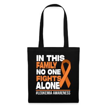 No One Fights Alone Family - Leukemia Awareness - Tote Bag - black - Front