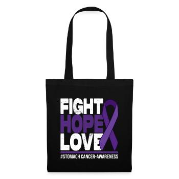 Fight Hope Love - Stomach Cancer Awareness - Stoffbeutel - Schwarz - Vorne