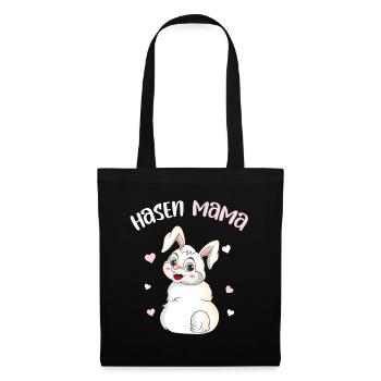 Hasenfreund Mom Hasenmutti Outfit beste Hasen Mama - Stoffbeutel - Schwarz - Vorne