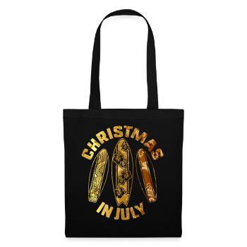 Christmas In July Surf Boards Surfing Waves Beach - Tote Bag - black - Front