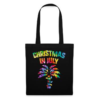 Christmas In July Beach Palm Xmas Tree Summer - Tote Bag - black - Front