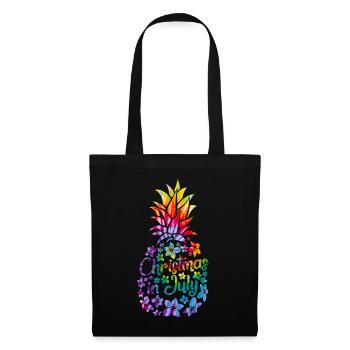 Christmas In July Colorful Pineapple Beach Summer - Tote Bag - black - Front
