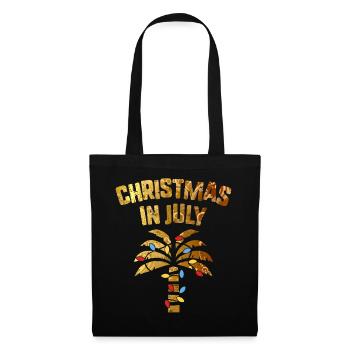 Christmas In July Beach Palm Xmas Tree Summer - Tote Bag - black - Front