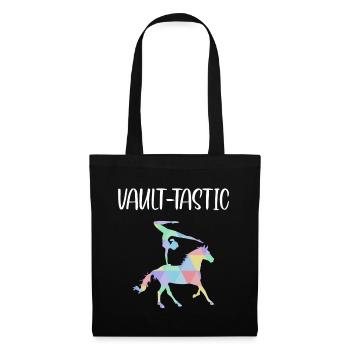 Vault-Tastic Horse Vaulting Voltagieren Shirt - Stoffbeutel - Schwarz - Vorne