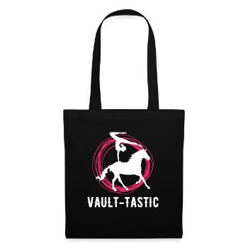 Vault-Tastic Horse Vaulting Voltagieren Shirt - Stoffbeutel - Schwarz - Vorne
