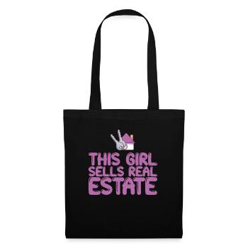This Girl Sells Real Estate I Real Estate Agent - Tote Bag - black - Front