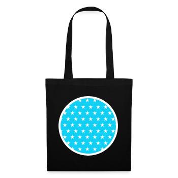 Motif Cercle Étoiles - Sac en tissu - noir - Devant