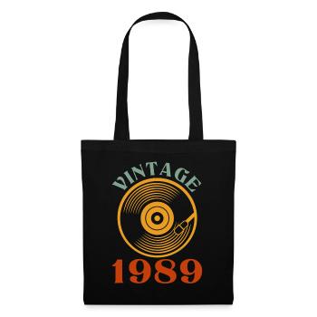 33 Geburtstag Jahrgang 1989 - Stoffbeutel - Schwarz - Vorne