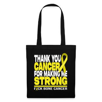 Thank You Cancer For Making Me Strong - F* Cancer - Tote Bag - black - Front