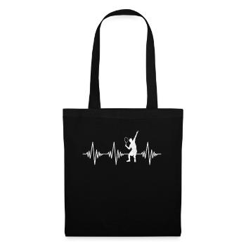 Tennis Heartbeat - Sac en tissu - noir - Devant