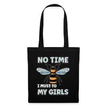 Pas le temps que je doive aller chez mes filles apicultrices - Sac en tissu - noir - Devant