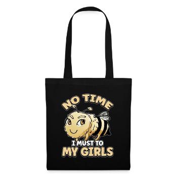 No time I have to go to my girls bee beekeeper - Tote Bag - black - Front