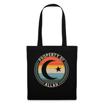 Propriété d’Allah Chemise, Croissant et Étoile Musulmane - Sac en tissu - noir - Devant