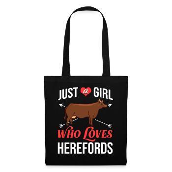 Hereford Vache Bovins Bull Élevage bovin Agriculteur - Sac en tissu - noir - Devant