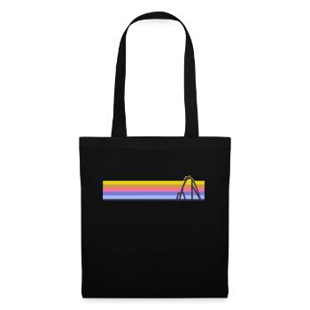Montagnes russes Rétro Vintage - Sac en tissu - noir - Devant