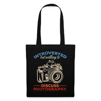 Photographe introverti, mais prêt à parler de - Sac en tissu - noir - Devant