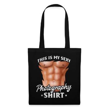 Foto — Das ist mein sexy Fotografie-Shirt-Fotograf - Stoffbeutel - Schwarz - Vorne