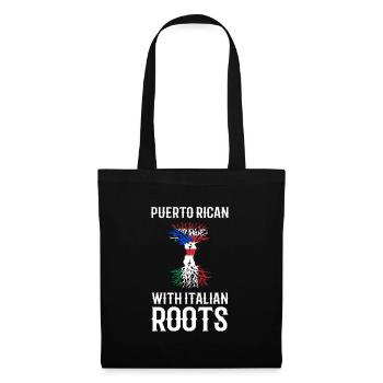 Portoricain avec des racines italiennes Porto Rico Italie - Sac en tissu - noir - Devant