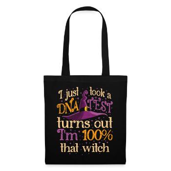 Hexe Halloween Geschenk - Stoffbeutel - Schwarz - Vorne