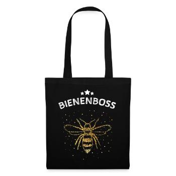 Bienenboss Bienen Honigbiene Imkerei Bienenzucht - Stoffbeutel - Schwarz - Vorne